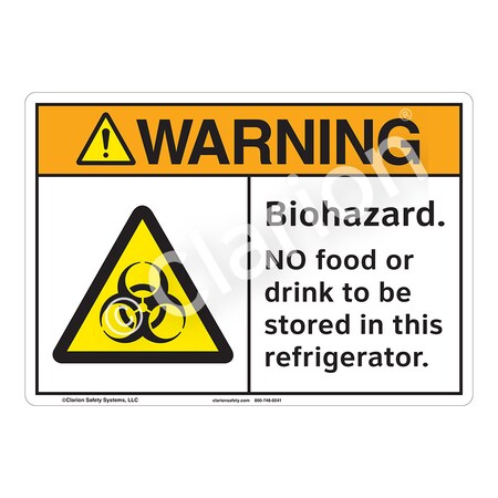 Warning Biohazard Sign (F1182-)|Flexible Polyester 18" X 12" Self Adhesive Back|ANSI Signs|Sign for Warehouses, Manufacturing, Factories, Construction Area, Workplace, Laboratory